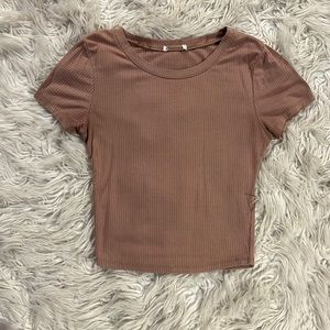 Tan crop top | size s